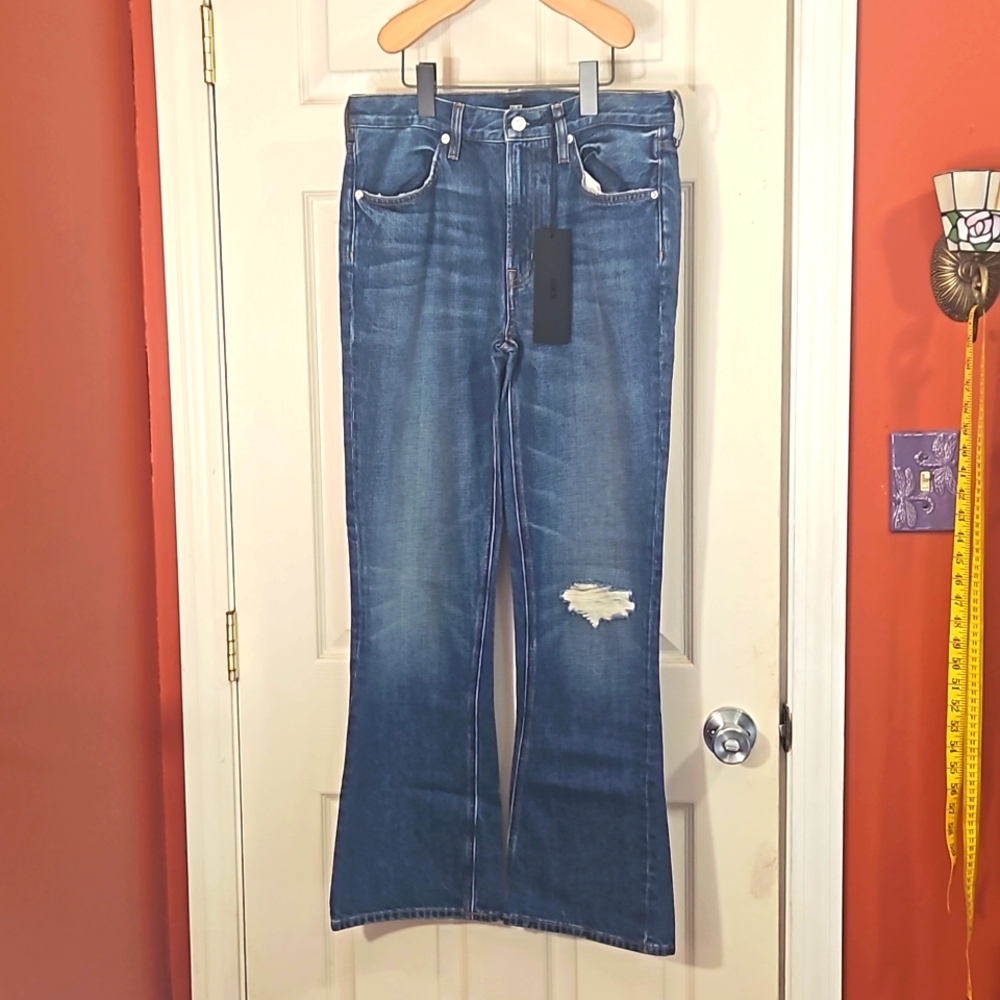 EDWIN Flared Distreessed blue jeans #115